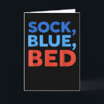 Sock Blue Bed Funny Meme  Card<br><div class="desc">Sock Blue Bed Funny Meme</div>