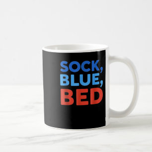 Sock Blue Bed Funny Meme  Coffee Mug