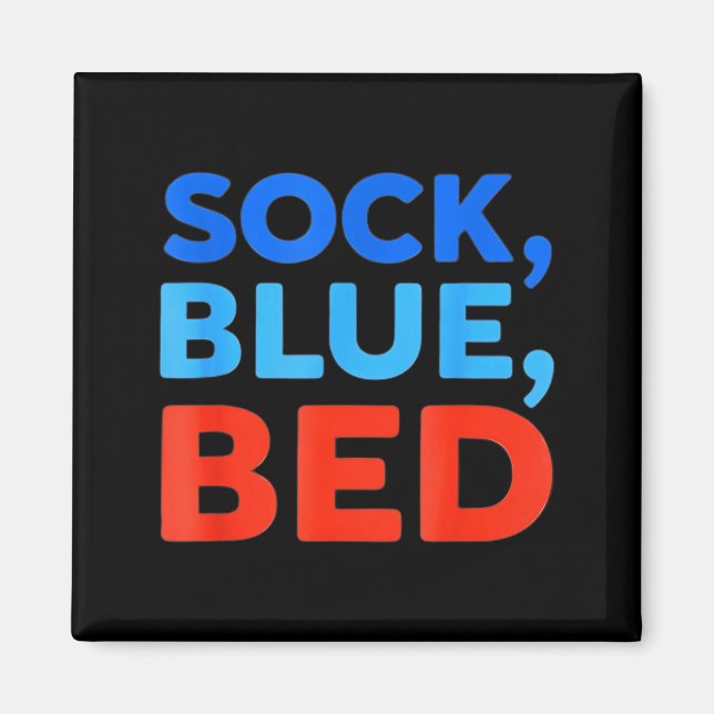 Sock Blue Bed Funny Meme  Magnet (Front)
