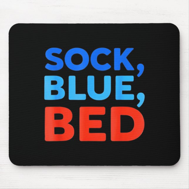 Sock Blue Bed Funny Meme  Mouse Mat (Front)