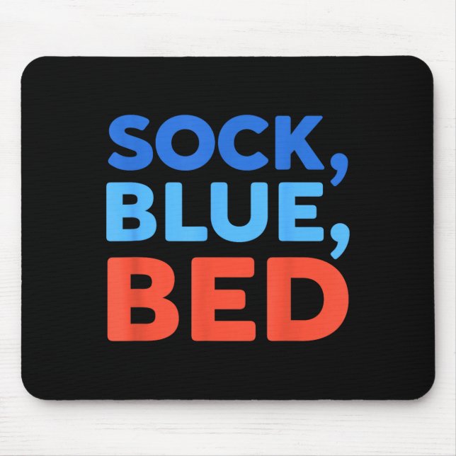 Sock Blue Bed Funny Meme  Mouse Mat (Front)