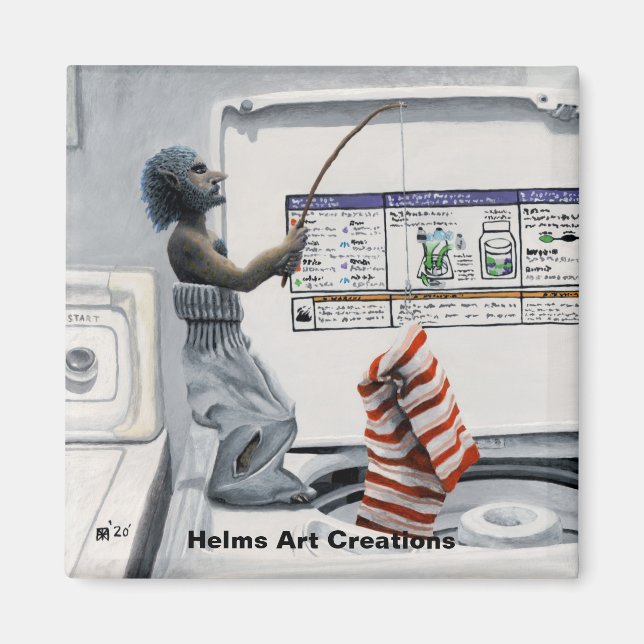 Sock Criminal Fishing Crime Fantasy Button Magnet (Front)