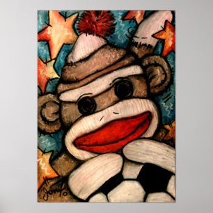 SOCK-er Monkey Poster