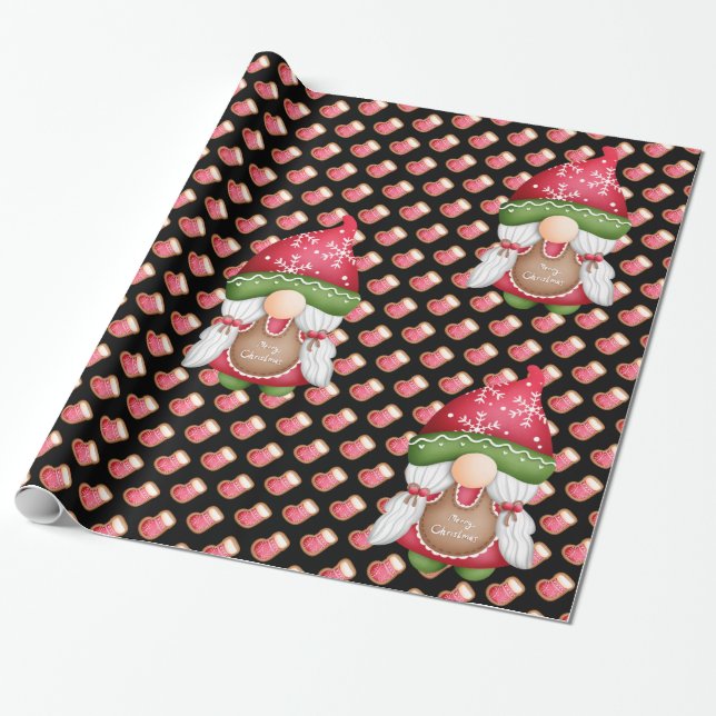 Sock Gnome Customise Colour Wrapping Paper (Unrolled)