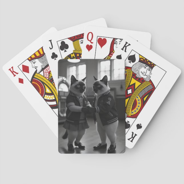 Sock Hop Kitties Playing Cards (Back)