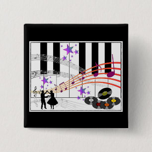 Sock Hop Nostalgia 15 Cm Square Badge