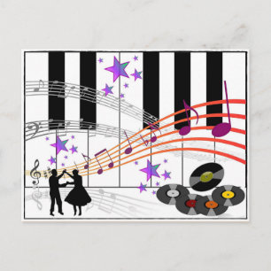 Sock Hop Nostalgia Postcard