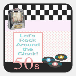 Sock Hop Square Sticker
