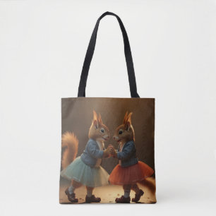 Sock Hop Squirrels Tote Bag