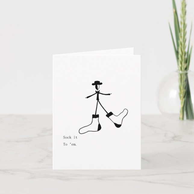 Sock it to' Em Card (Front)