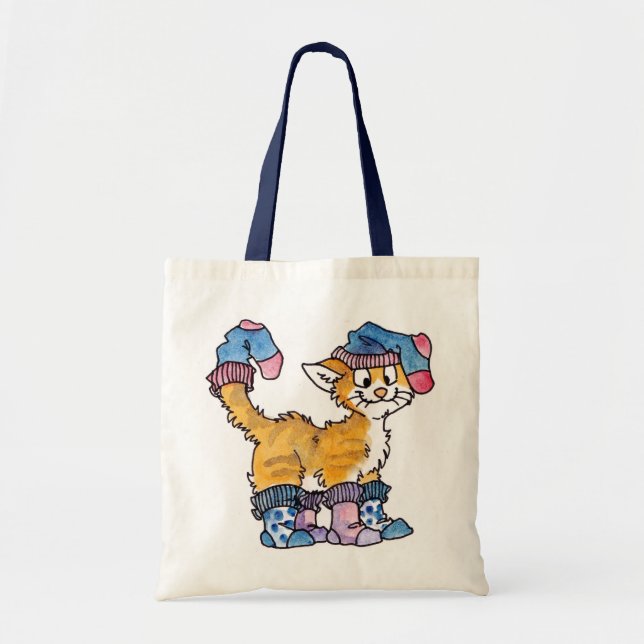 Sock Kitty Tote Bag (Front)