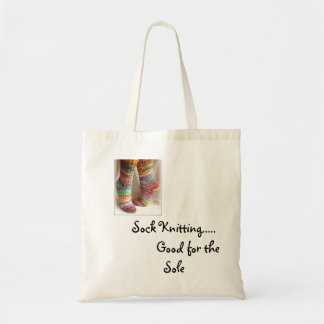 Sock Knitting Tote Bag