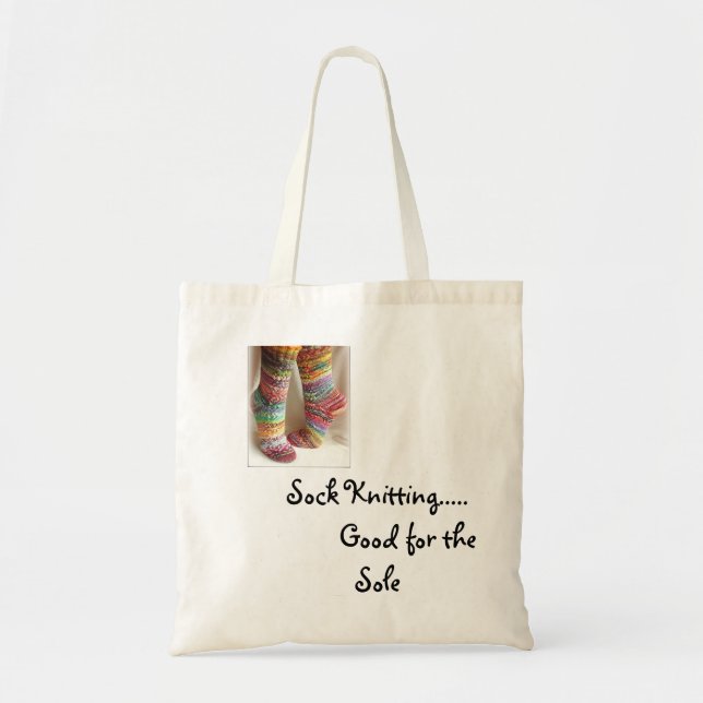 Sock Knitting Tote Bag (Front)