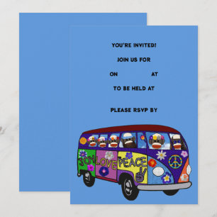 Sock Money Peace Bus Invitation