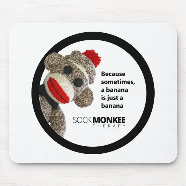 Sock Monkee Therapy Banana Mouse Pad (Front)