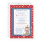 Sock Monkey 5x7 Baby Shower Invitation (Red/Denim)