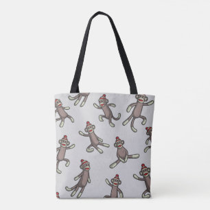 Sock Monkey Action Tote Bag