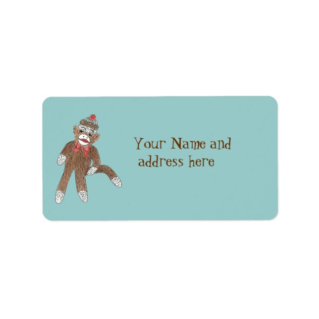 sock monkey Address Label (Front)