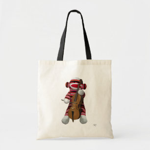 Sock Monkey and Cello 2 Tote Bag