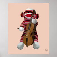 Sock Monkey and Cello