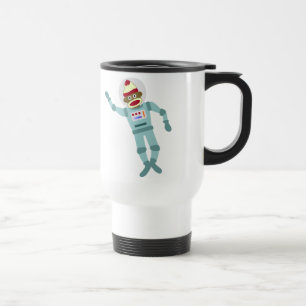 Sock Monkey Astronaut Travel Mug