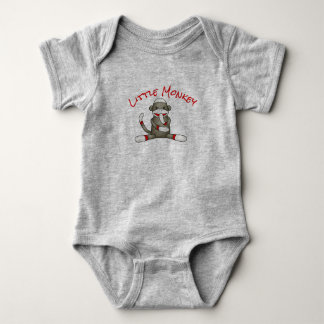 Sock Monkey Baby Romper Bodysuit