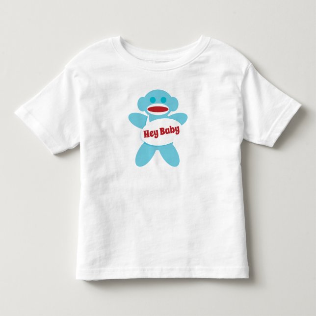 Sock Monkey Baby Shirt Personalise (Front)