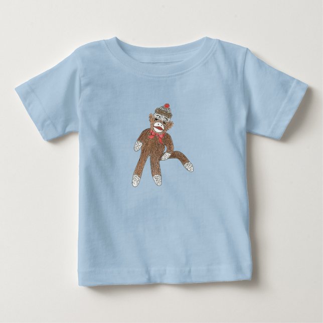 Sock Monkey Baby T-Shirt (Front)
