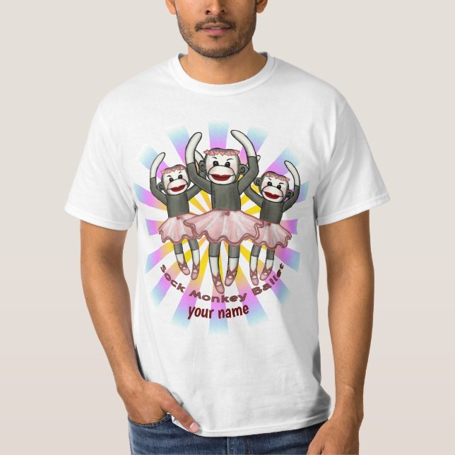 Sock Monkey Ballet T-Shirt (Front)