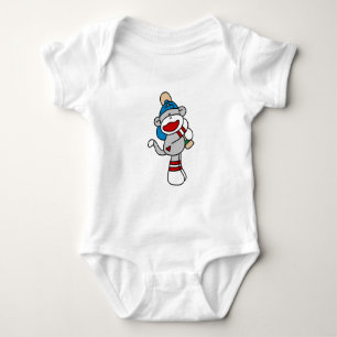 Sock Monkey Baseball At Bat Tshirts and Gifts