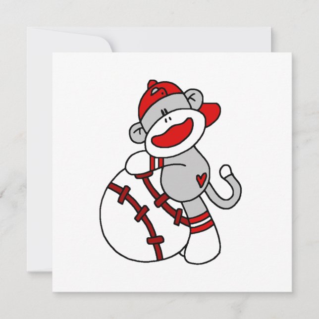 Sock Monkey Baseball T-shirts and Gifts (Front)