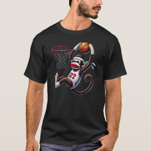 Sock Monkey Basketball Hoop T-Shirt