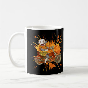 Sock Monkey Biker Coffee Mug