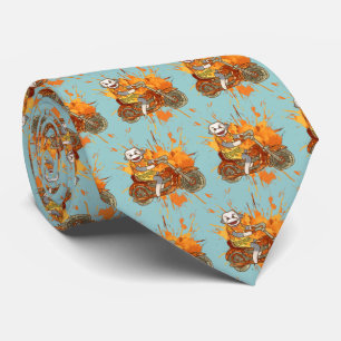 Sock Monkey Biker mens tie