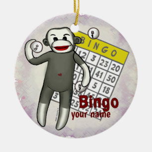 Sock Monkey Bingo ornament