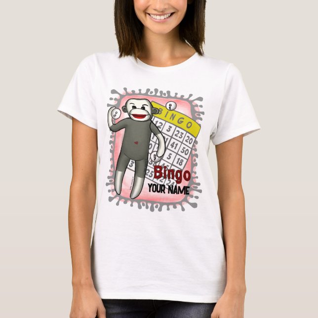 Sock Monkey Bingo T-Shirt (Front)
