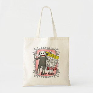 Sock Monkey Bingo Tote Bag