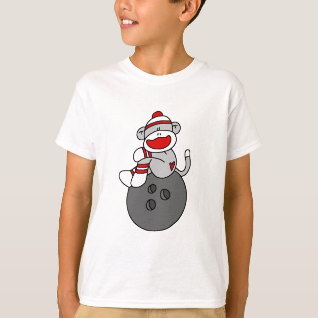 Sock Monkey Bowling T-shirts and Gifts (Front)