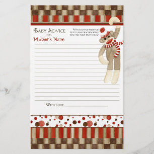 Sock Monkey, Boy Baby Shower Advice