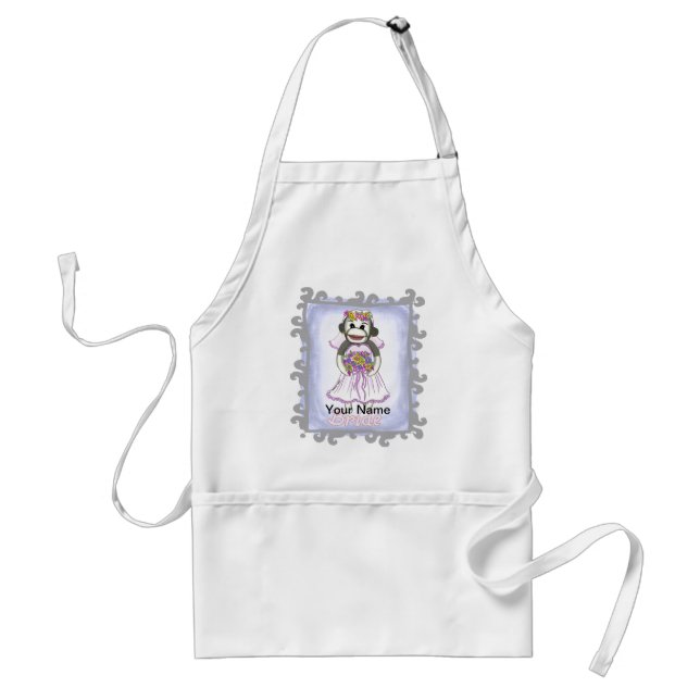 Sock Monkey Bride  Standard Apron (Front)
