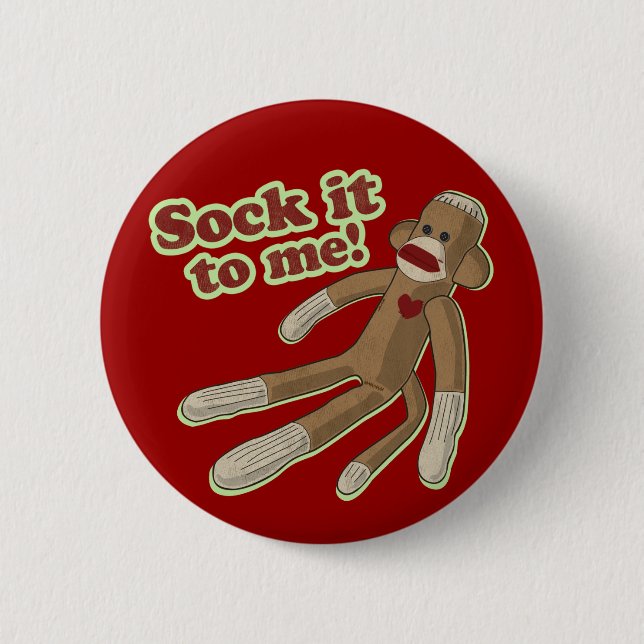 Sock Monkey Button (Front)
