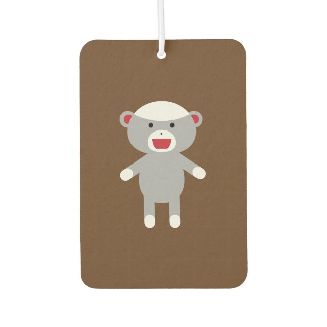 Sock Monkey Car Air Freshener (Front)