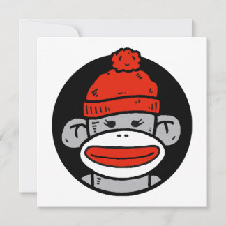Sock Monkey Card / Invitation