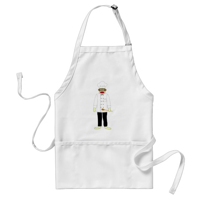 Sock Monkey Chef Standard Apron (Front)