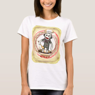  Sock Monkey Chef  T-Shirt