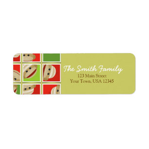 Sock Monkey Christmas Blocks Return Address