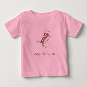 sock monkey christmas card baby T-Shirt