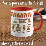 Sock Monkey Circus 5 Kids Names Parent Gift Mug<br><div class="desc">What a special gift to give mom for Mother's Day! - or Dad for Father's Day! You can easily personalize this mug with their children's names, and they will love to see this every day with their morning coffee. The saucy little sock monkeys are all having fun under the circus...</div>