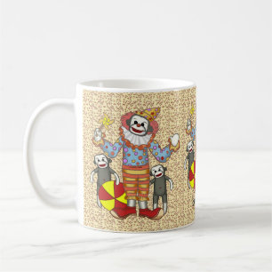 Sock Monkey Clown  mug