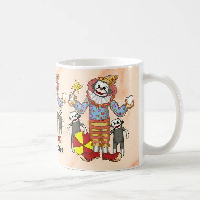 Sock Monkey Clown mugs (Right)